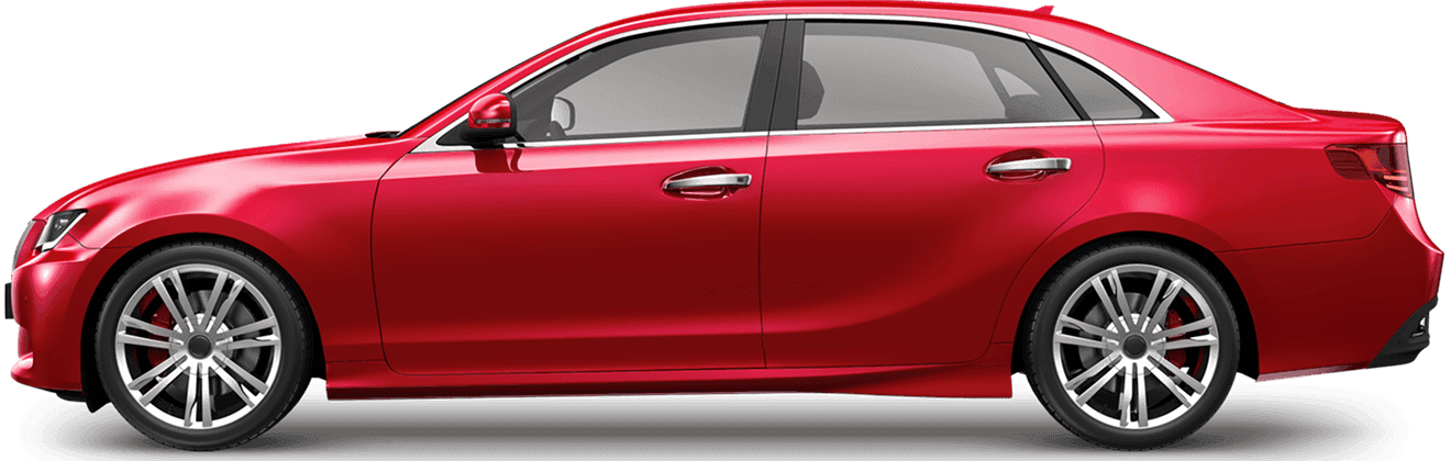 Professionally cleaned red car